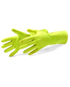 Cleanstar Eco M/8"  latex háztartási kesztyű, texturált felülettel, CAT1